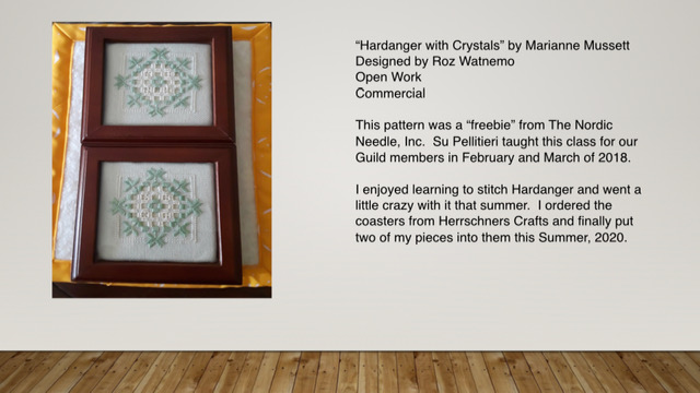 Hardanger with Crystals - Marianne Mussett