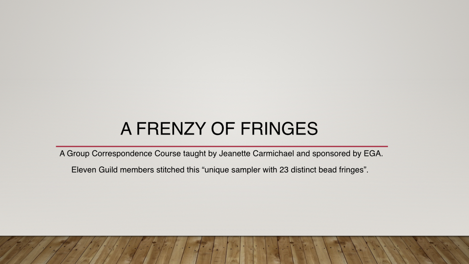 Frenzy of Fringes Title Card